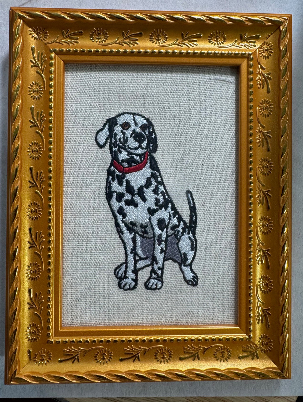 Dalmatian Machine Embroidered Art | Framed Dog Breed Décor