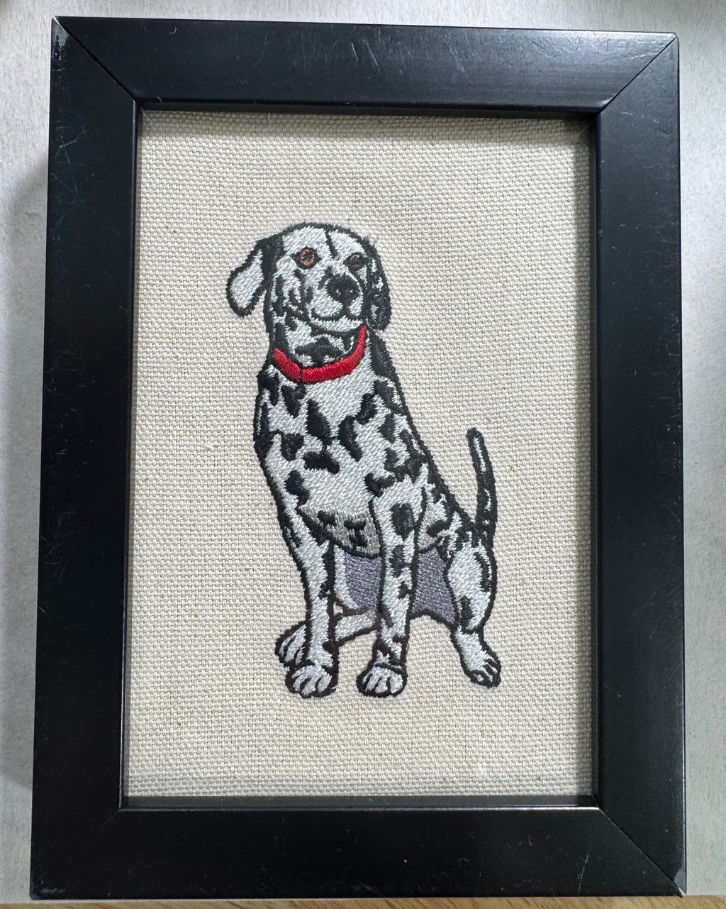 Dalmatian Machine Embroidered Art | Framed Dog Breed Décor