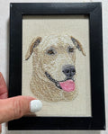 Retriever Mix Machine Embroidered Art | Framed Dog Breed Décor