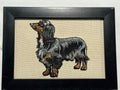 Dapple Dachshund Machine Embroidered Art | Framed Dog Breed Décor