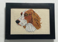English Setter Machine Embroidered Framed Art | Tabletop Decor