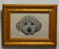 Goldendoodle Machine Embroidered Framed Art No. 2 | Tabletop Decor