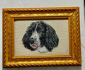 Springer Spaniel Machine Embroidered Art | Framed Dog Breed Décor