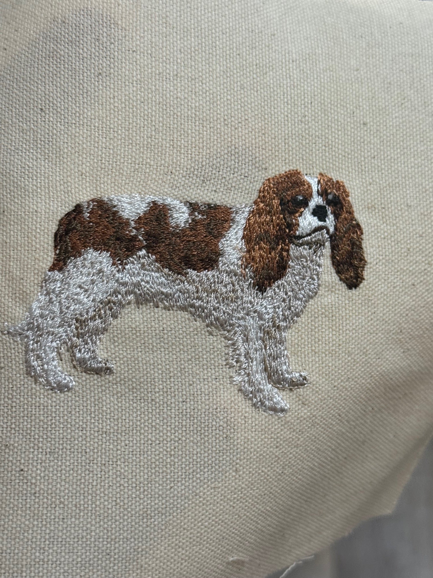 Cavalier King Charles Spaniel — Machine Embroidered Framed Art | Tabletop Decor