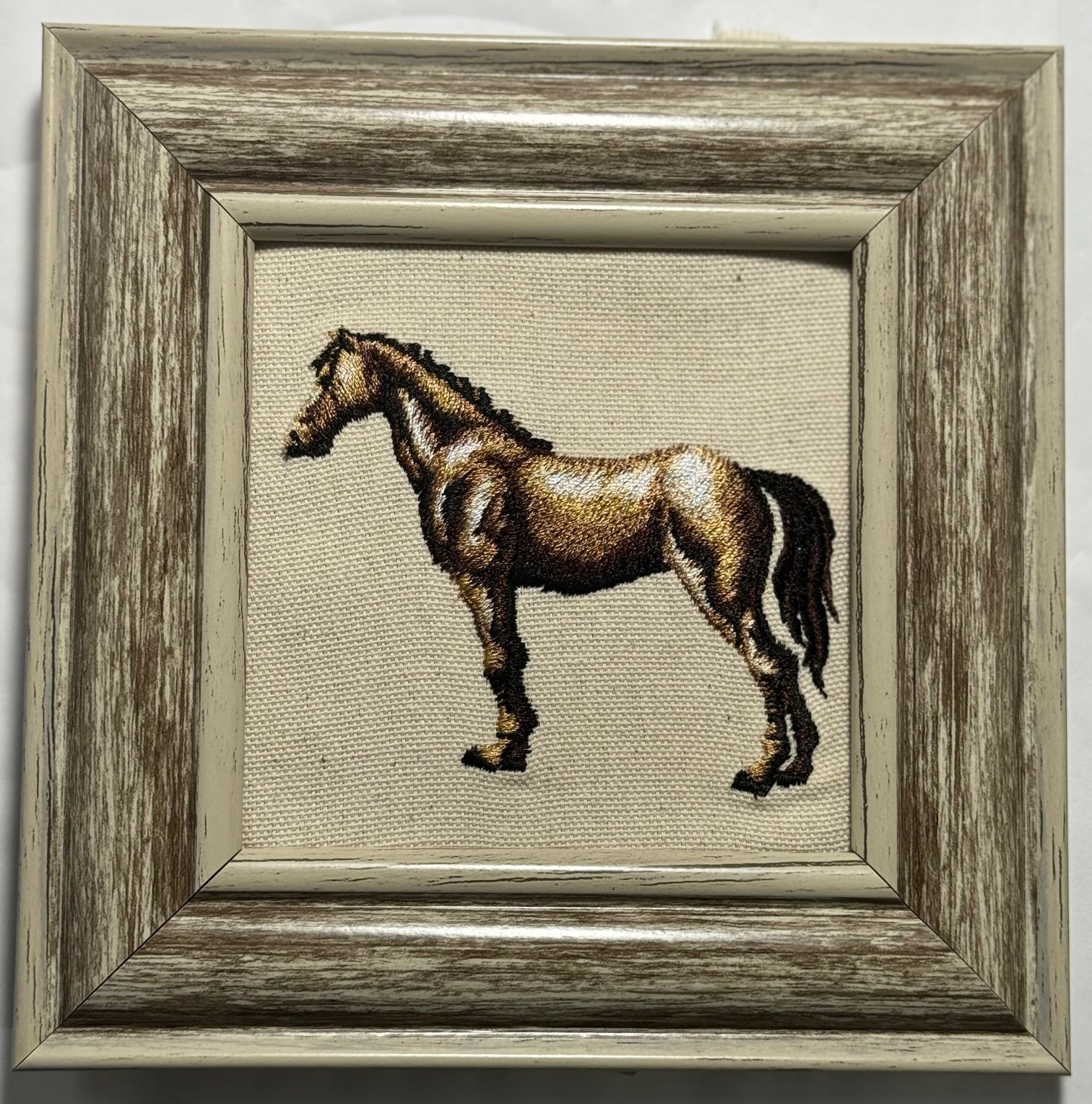 Horse Machine Embroidered Art No. 3 | Framed Breed Décor