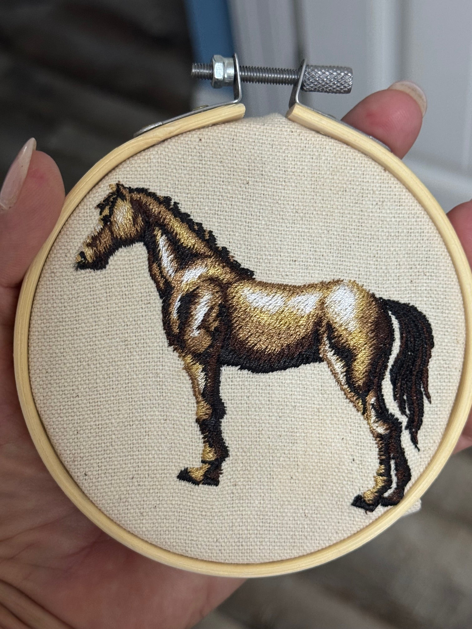 Horse Machine Embroidered Art No. 3 | Framed Breed Décor