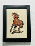 Horse Machine Embroidered Art No. 2 | Framed Breed Décor