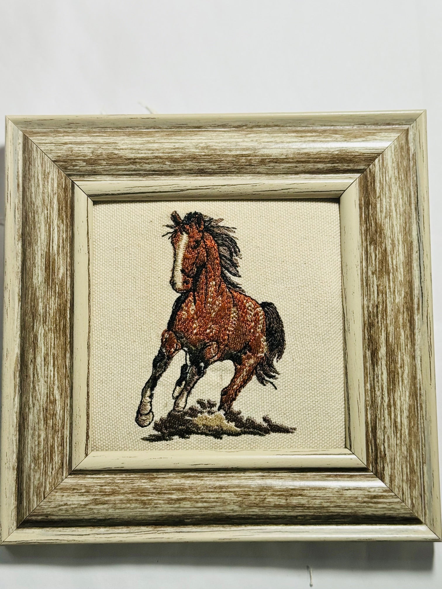 Horse Machine Embroidered Art No. 2 | Framed Breed Décor