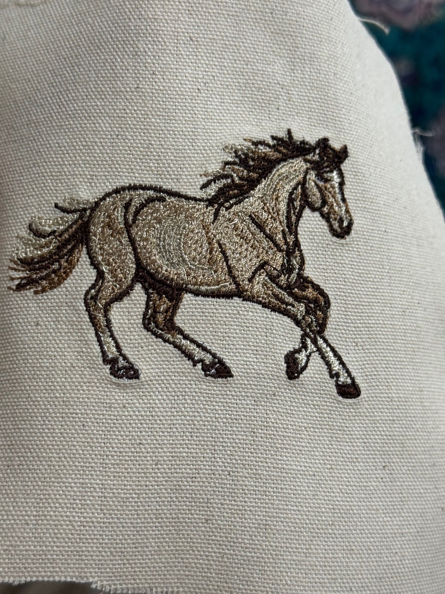 Horse Machine Embroidered Art | Framed Breed Décor