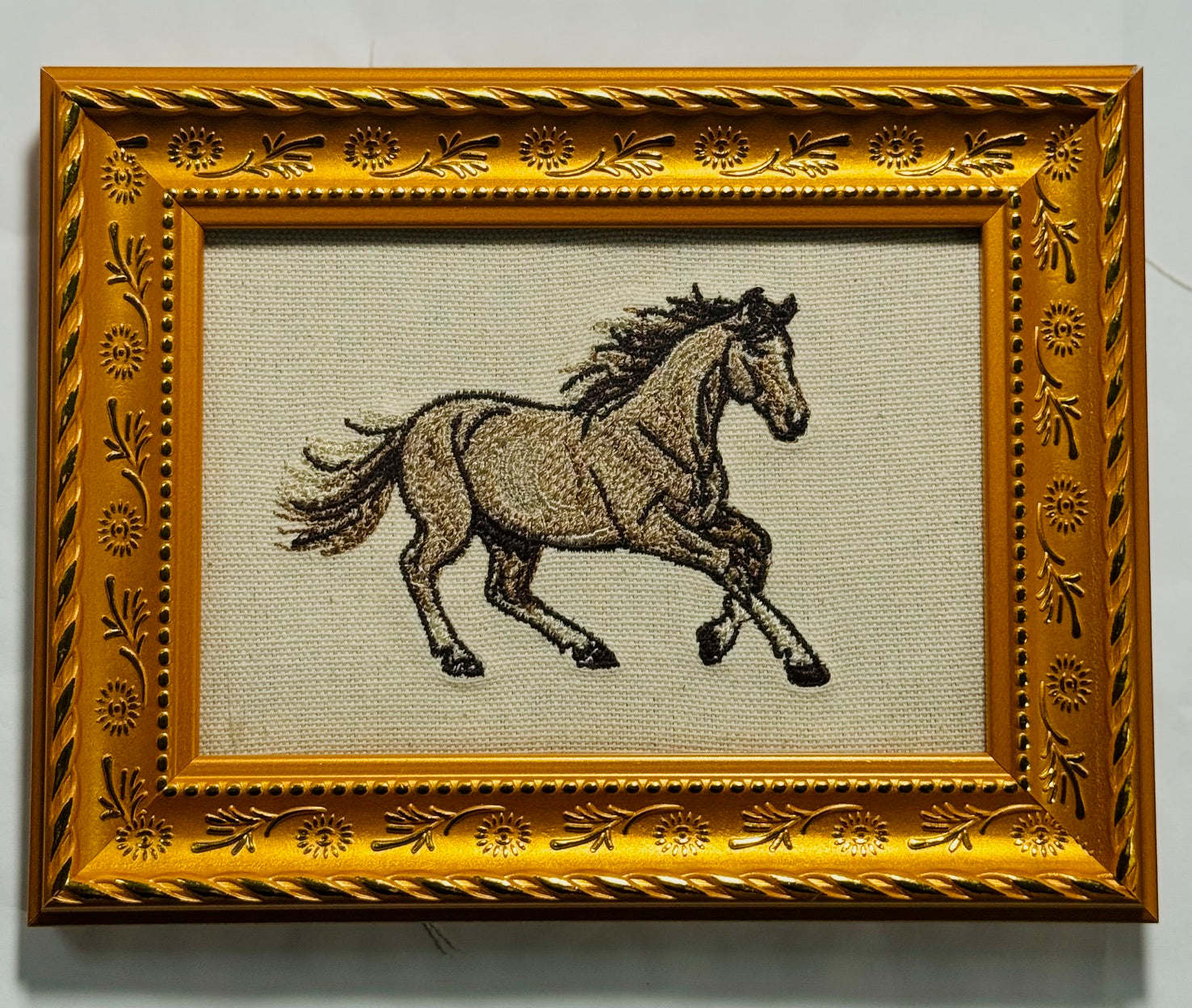 Horse Machine Embroidered Art | Framed Breed Décor