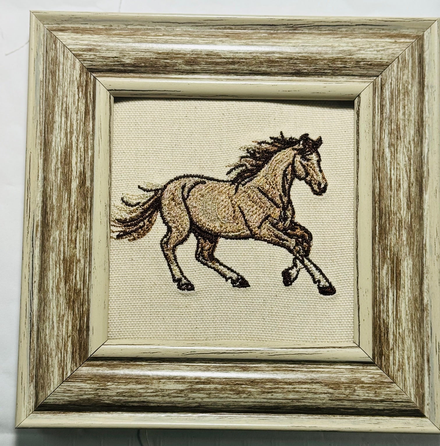 Horse Machine Embroidered Art | Framed Breed Décor