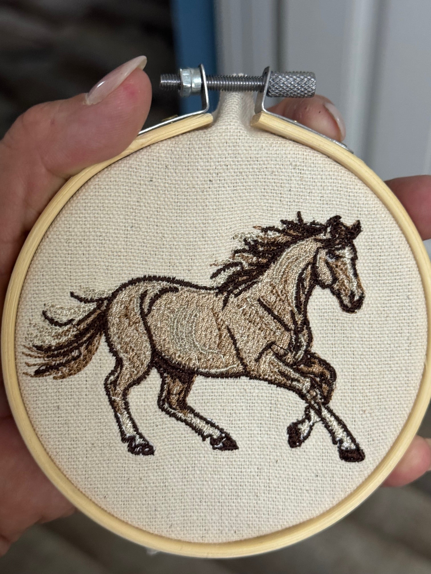Horse Machine Embroidered Art | Framed Breed Décor