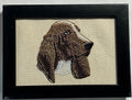 Basset Hound Machine Embroidered Framed Art | Tabletop Decor