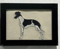 Greyhound Whippet Machine Embroidered Framed Art No. 2 | Tabletop Decor
