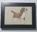 Beagle Machine Embroidered and Framed!