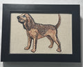 Bloodhound Machine Embroidered Framed Art No. 2 | Tabletop Decor