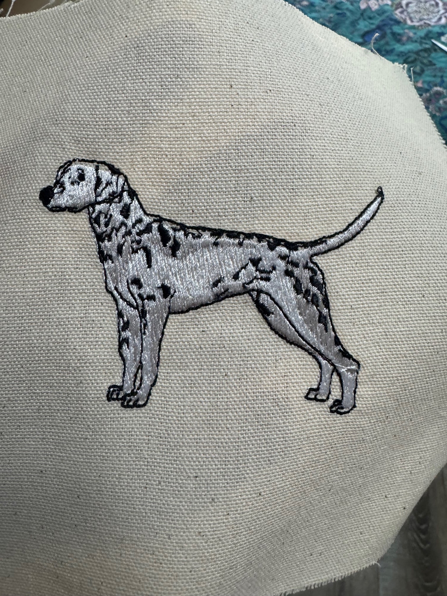 Dalmatian — Machine Embroidered Framed Art | Tabletop Decor