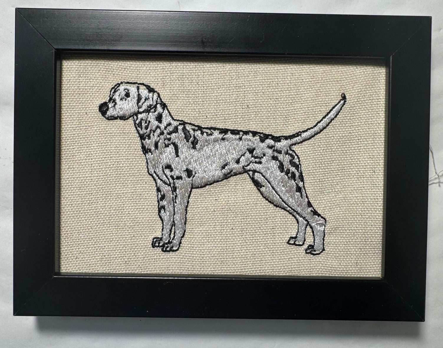 Dalmatian — Machine Embroidered Framed Art | Tabletop Decor
