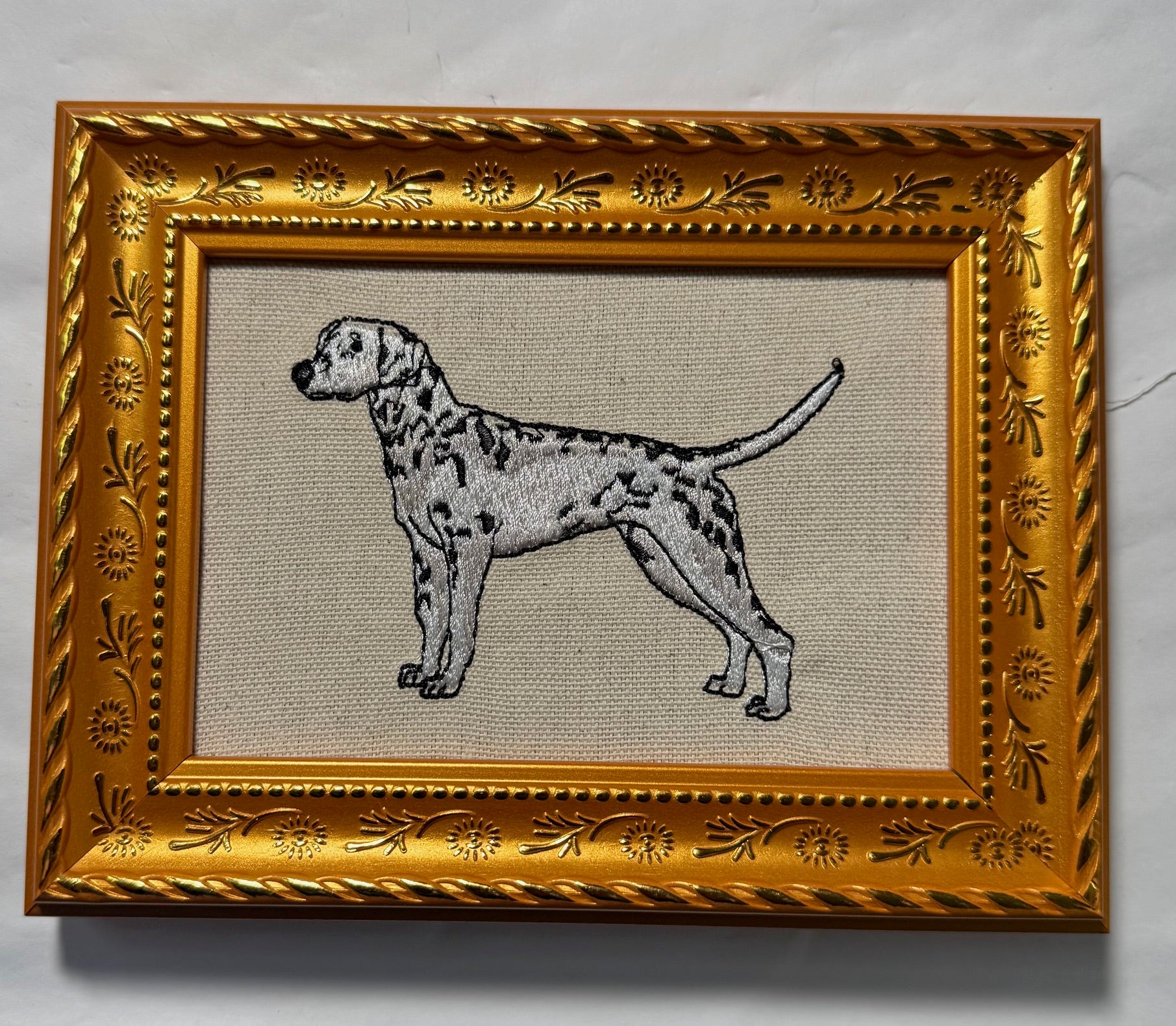 Dalmatian — Machine Embroidered Framed Art | Tabletop Decor