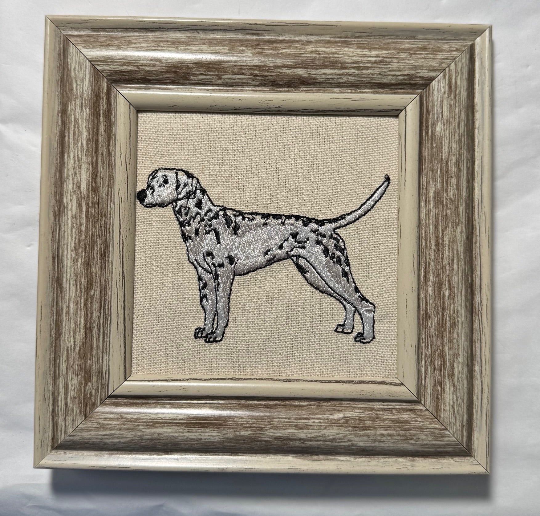 Dalmatian — Machine Embroidered Framed Art | Tabletop Decor
