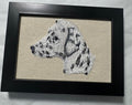 Dalmatian Machine Embroidered Framed Art | Tabletop Decor for Home or Office