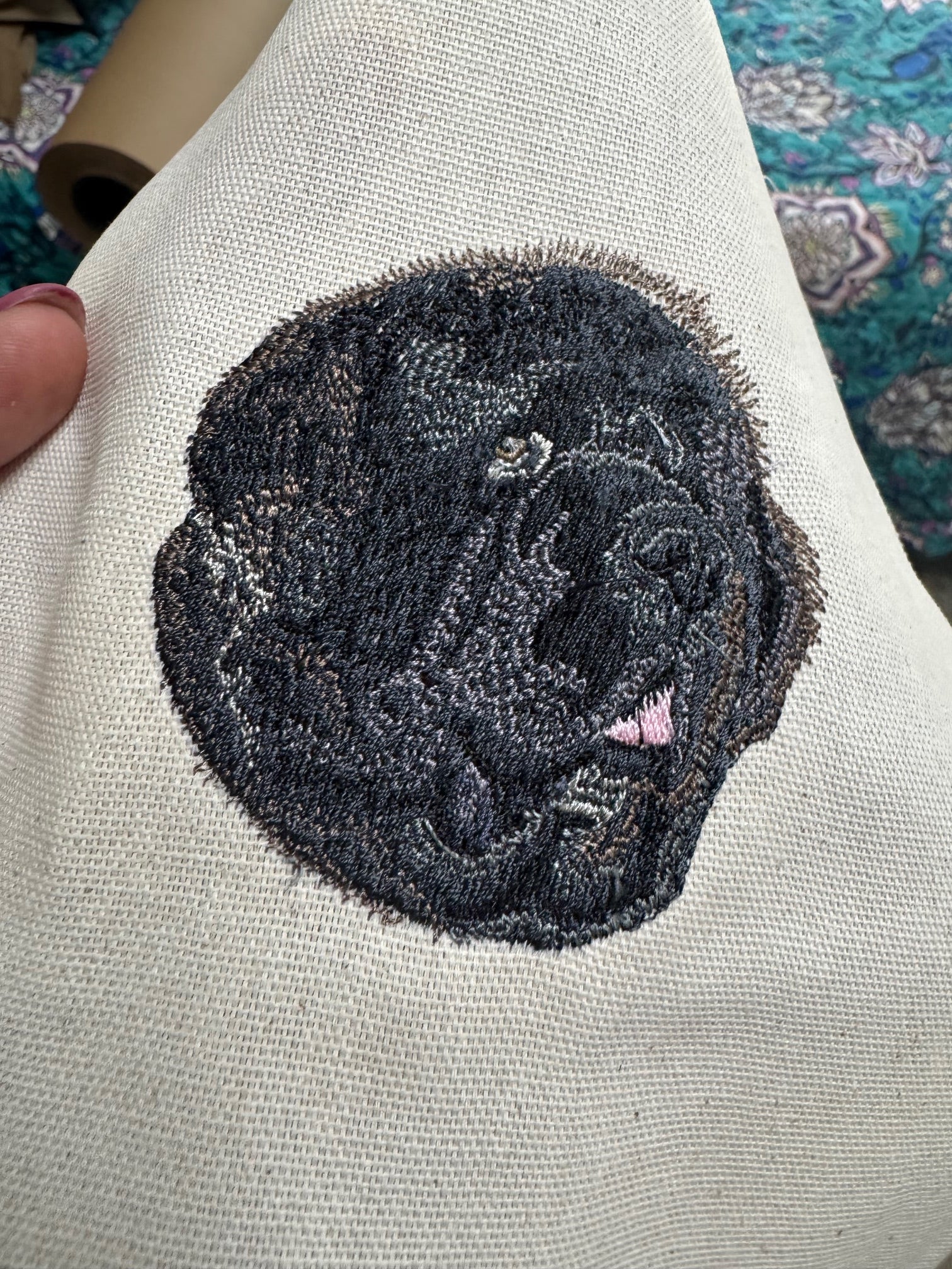 Bullmastiff Machine Embroidered Framed Art | Tabletop Decor for Home or Office