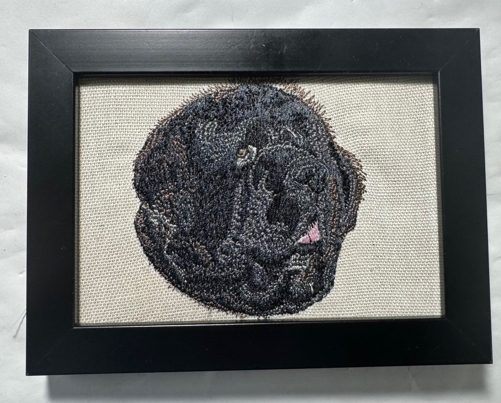 Bullmastiff Machine Embroidered Framed Art | Tabletop Decor for Home or Office