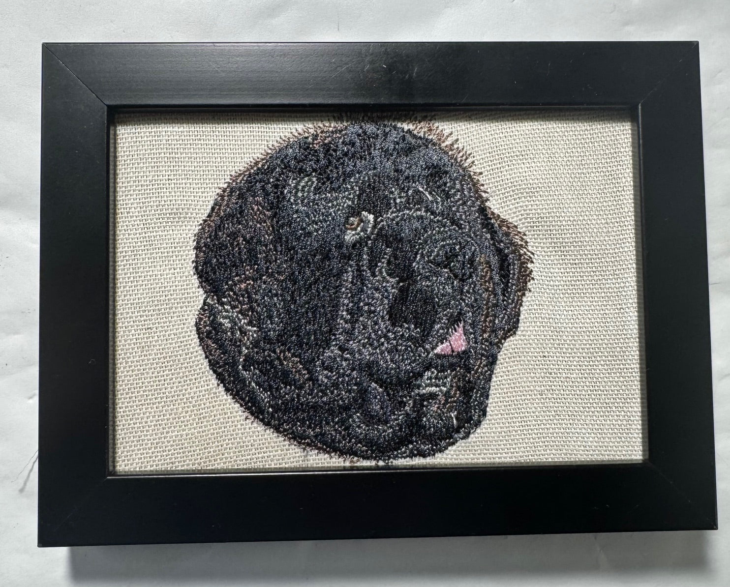 Bullmastiff Machine Embroidered Framed Art | Tabletop Decor for Home or Office