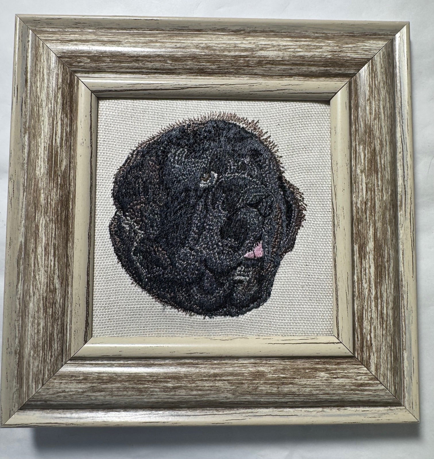 Bullmastiff Machine Embroidered Framed Art | Tabletop Decor for Home or Office