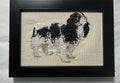 Cavalier King Charles Spaniel Machine Embroidered Framed Art | Tabletop Decor for Home or Office