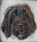 Doodle German Pointer Machine Embroidered Framed Art | Tabletop Decor for Home or Office