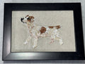 Jack Russell Terrier Machine Embroidered Framed Art | Tabletop Decor