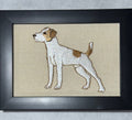 Jack Russell Terrier Machine Embroidered Framed Art | Dog Lover Decor