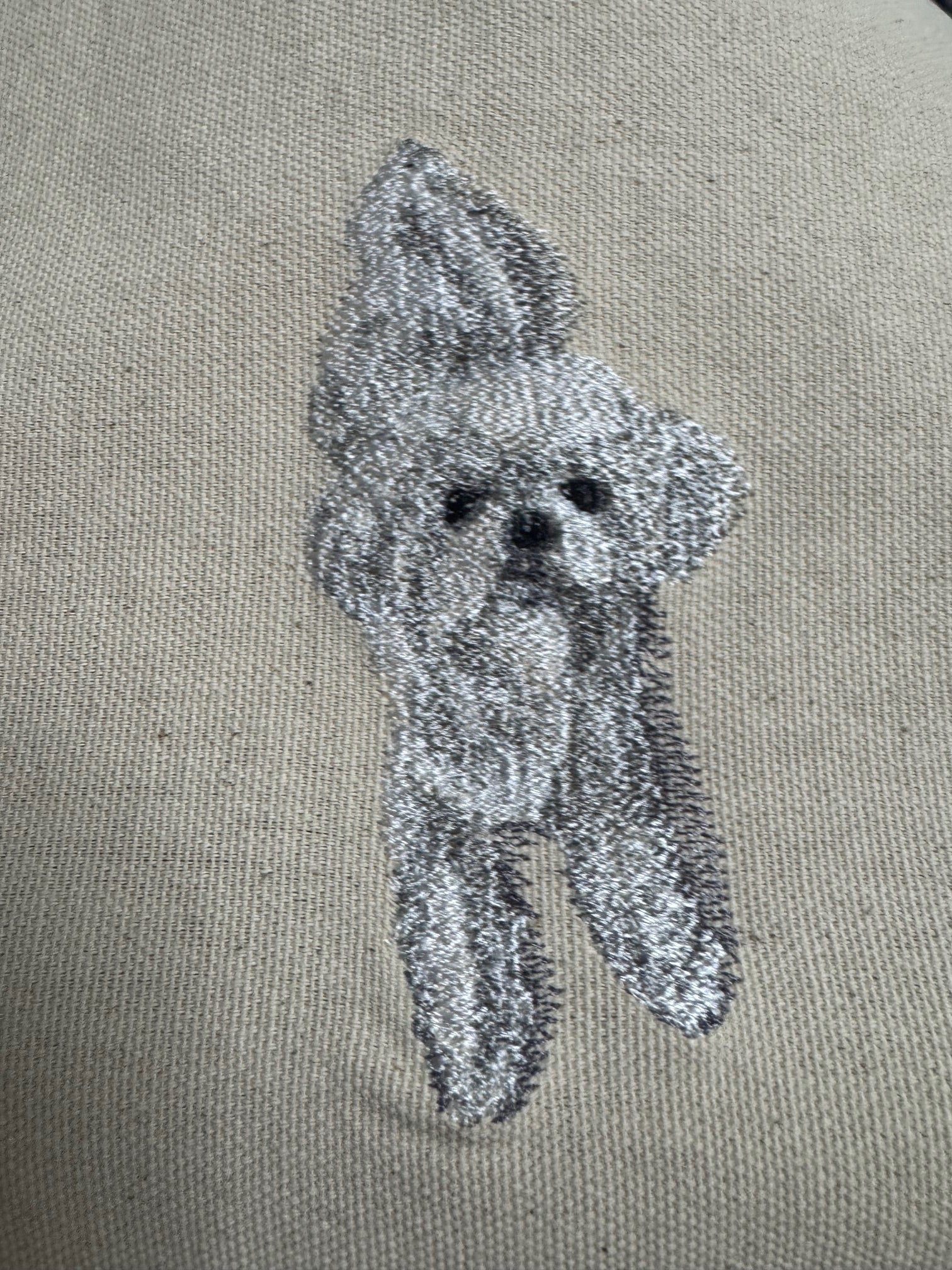Maltese, Bichon, Poodle & Shih Tzu Machine Embroidered Framed Art | Desk & Wall Decor