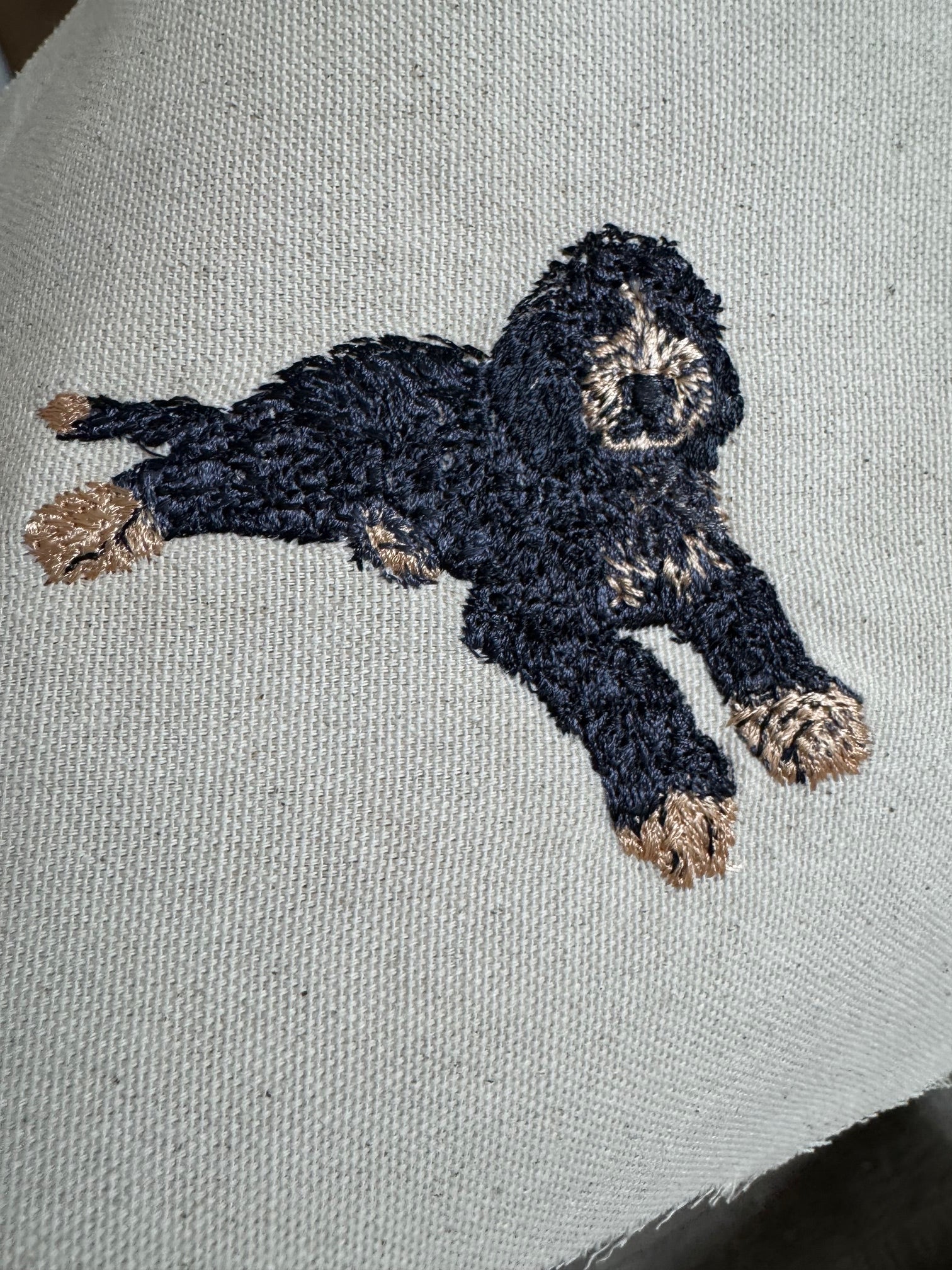Bernedoodle, Labradoodle & Goldendoodle Embroidered Framed Art | Handcrafted Doodle Decor