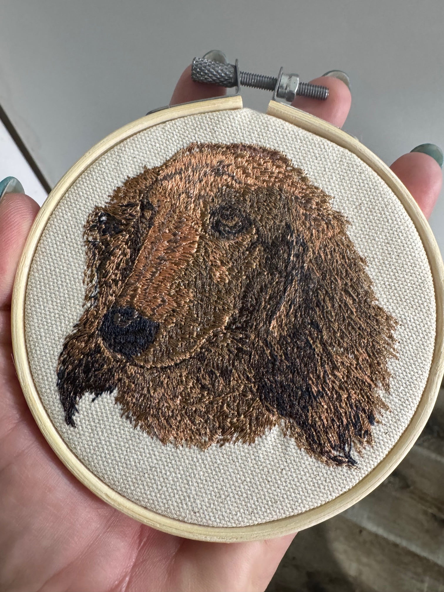 Dachshund Machine Embroidered Framed Art | Tabletop Decor | Dog Lover Gift