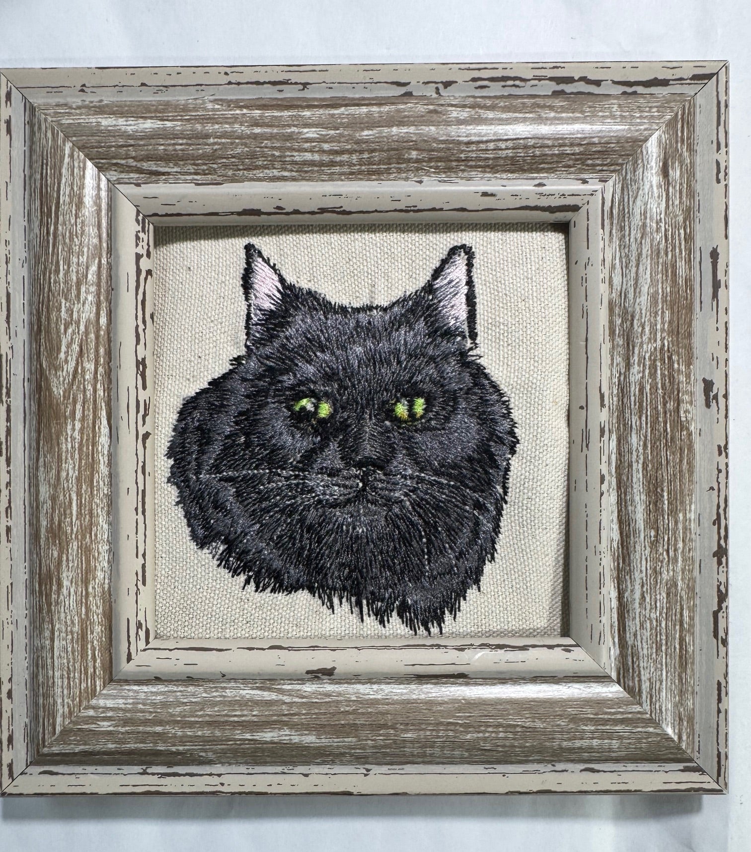 Cat Breed — Machine Embroidered Framed Art | Tabletop Decor