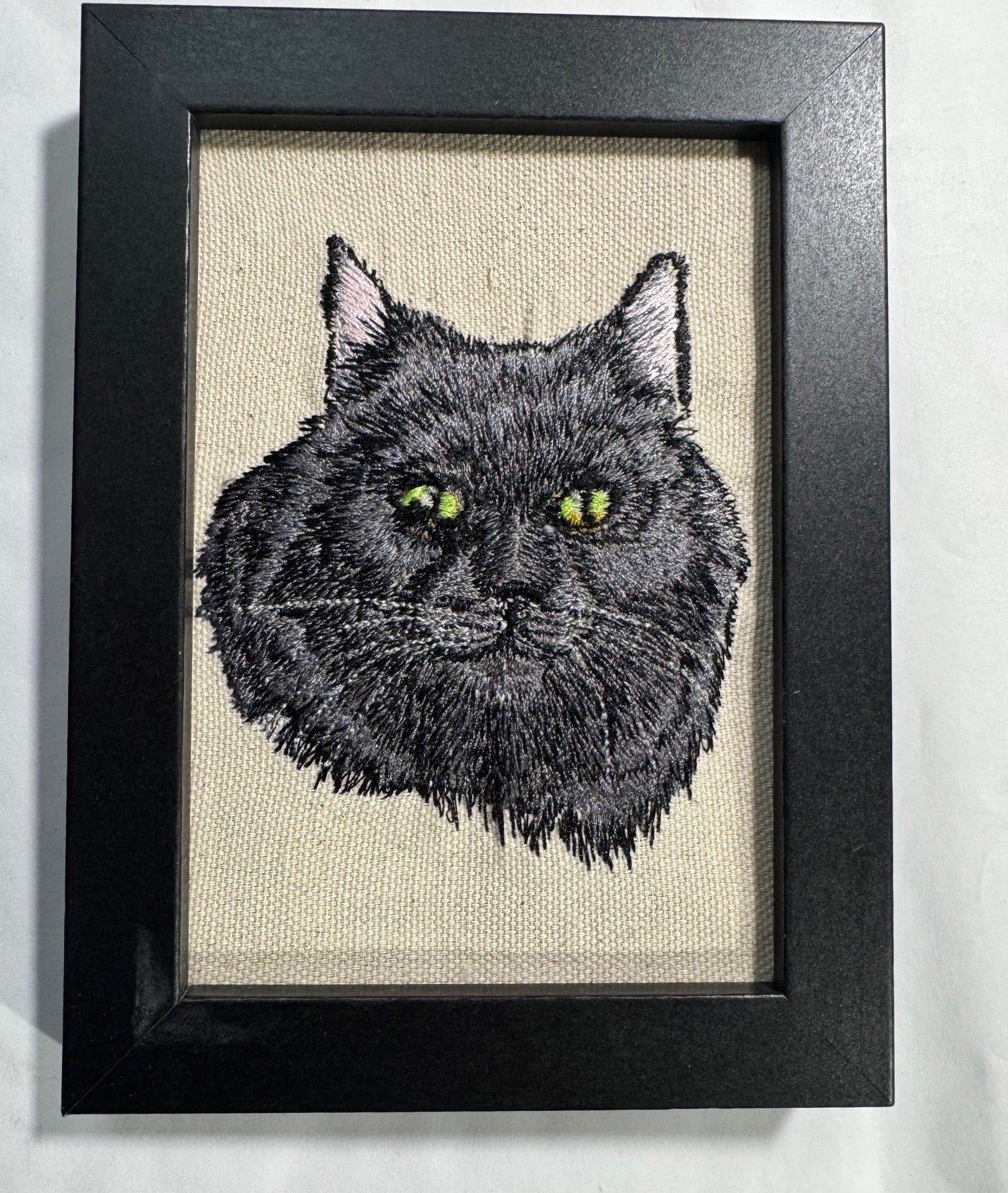 Cat Breed — Machine Embroidered Framed Art | Tabletop Decor