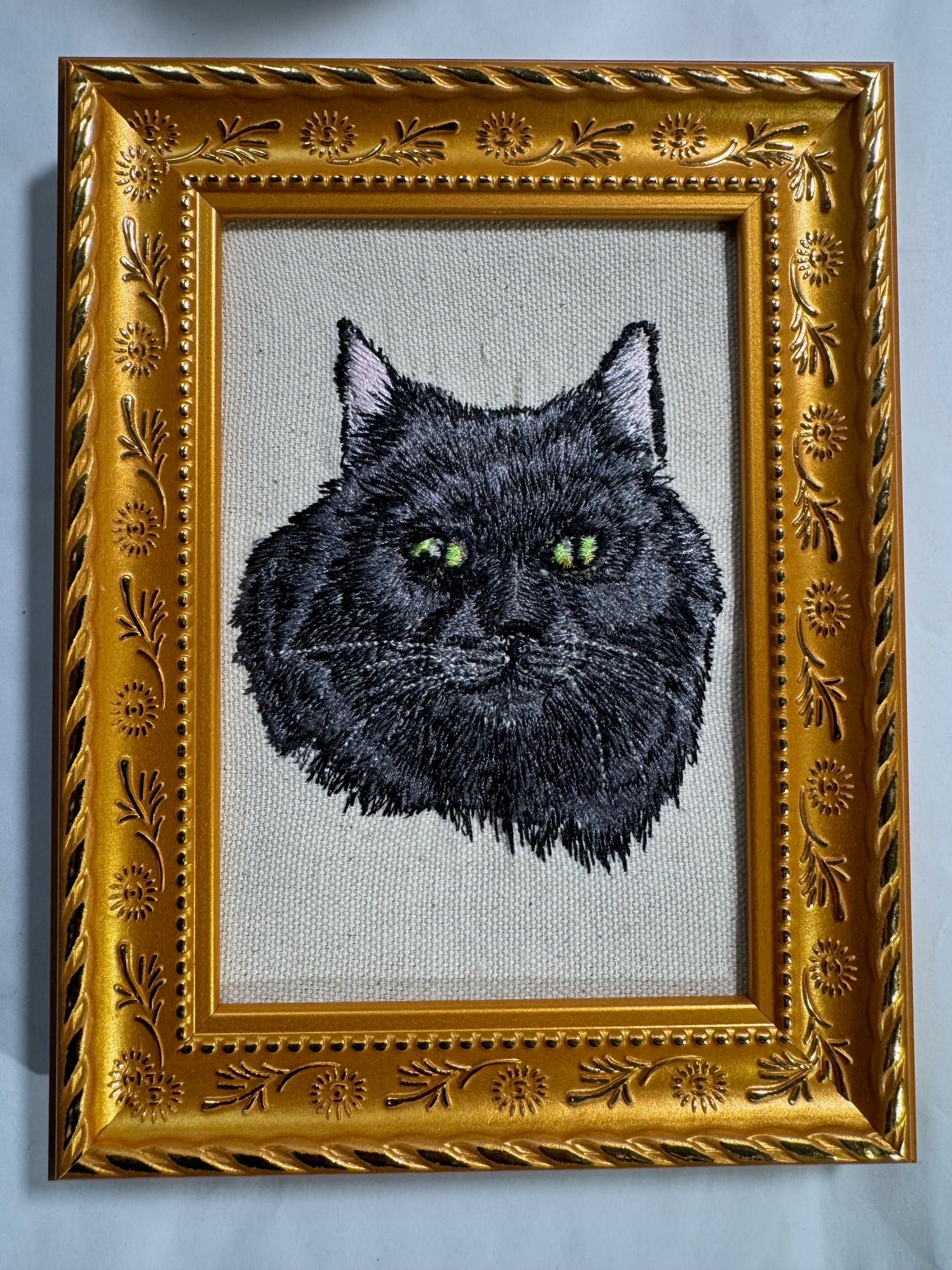 Cat Breed — Machine Embroidered Framed Art | Tabletop Decor