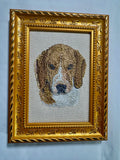 Beagle Hound Dog — Machine Embroidered Framed Art | Tabletop Decor