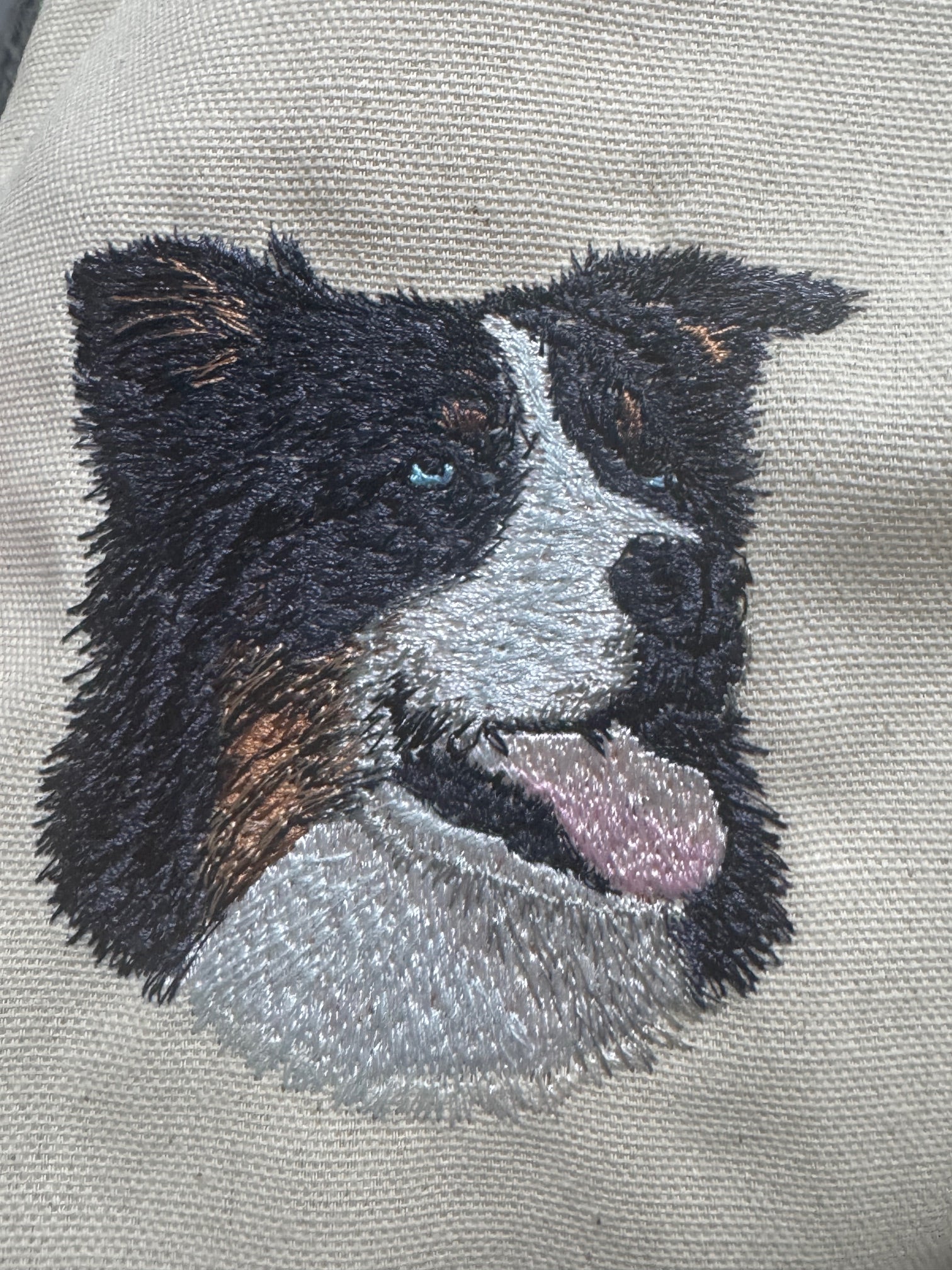 Australian Shepherd (Aussie) — Machine Embroidered Framed Art | Tabletop Decor