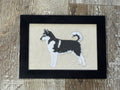Husky Machine Embroidered Framed Art | Tabletop Decor