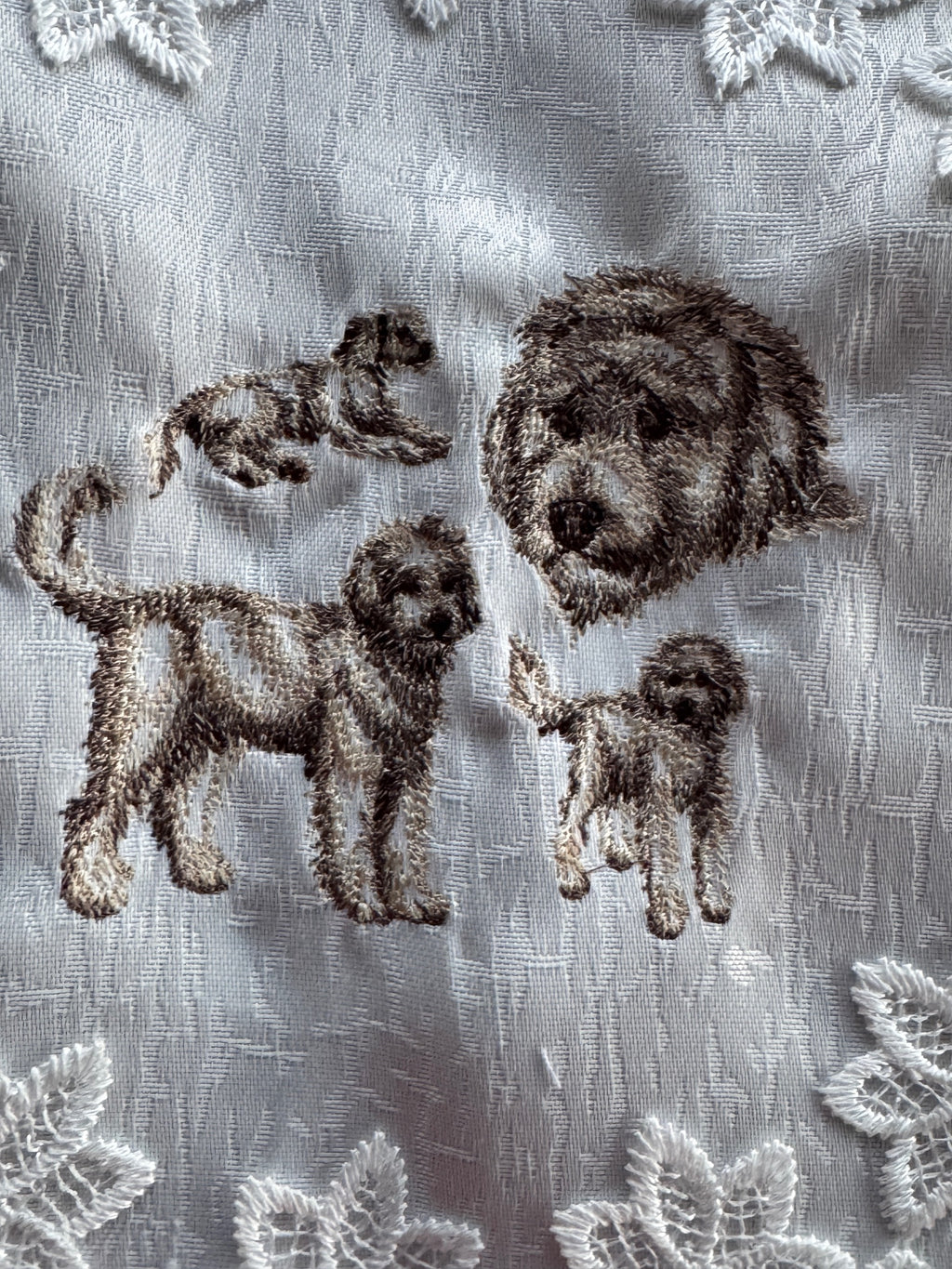 Goldendoodle Dog Breed Machine Embroidered Doily Tabletop Decor