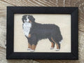 Bernese Mountain Dog Machine Embroidered Framed Art | Tabletop Decor