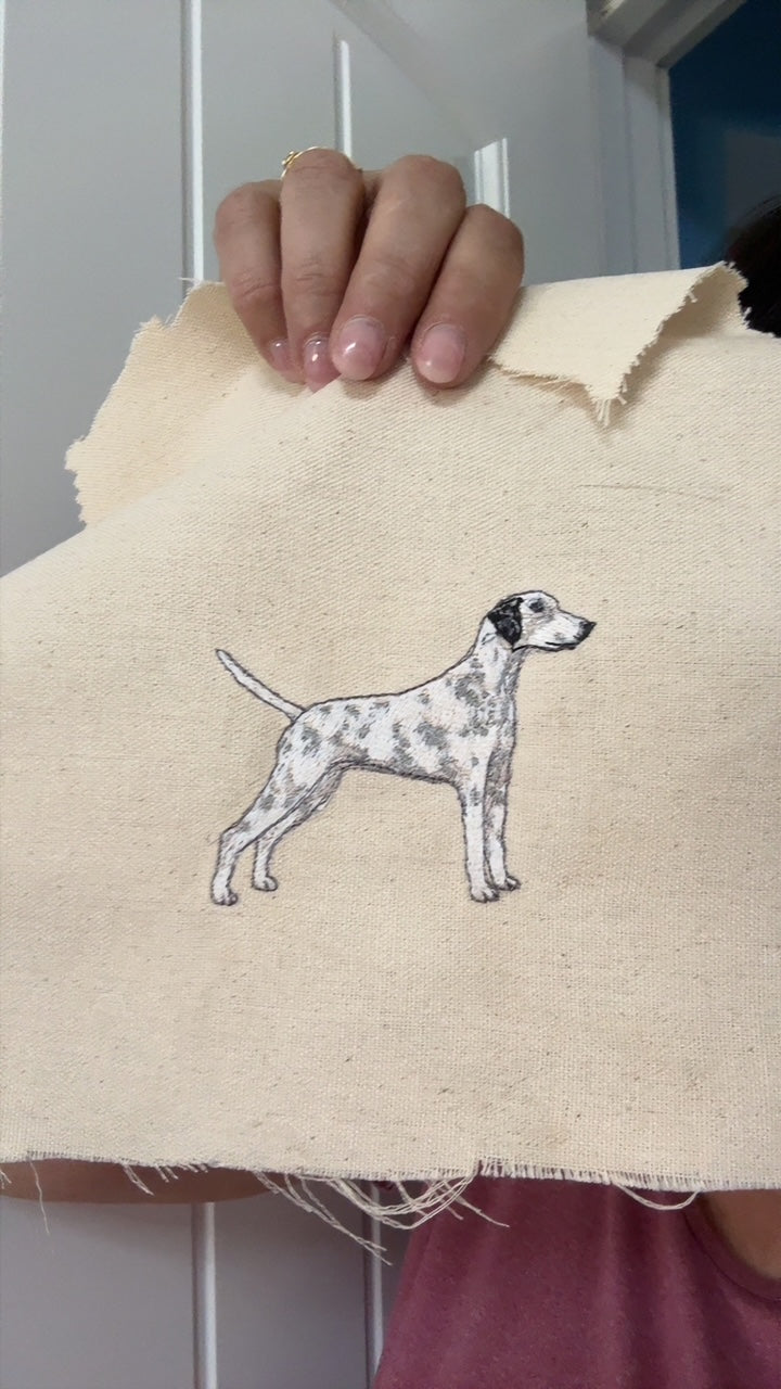 Dalmatian — Machine Embroidered Framed Art | Tabletop Decor