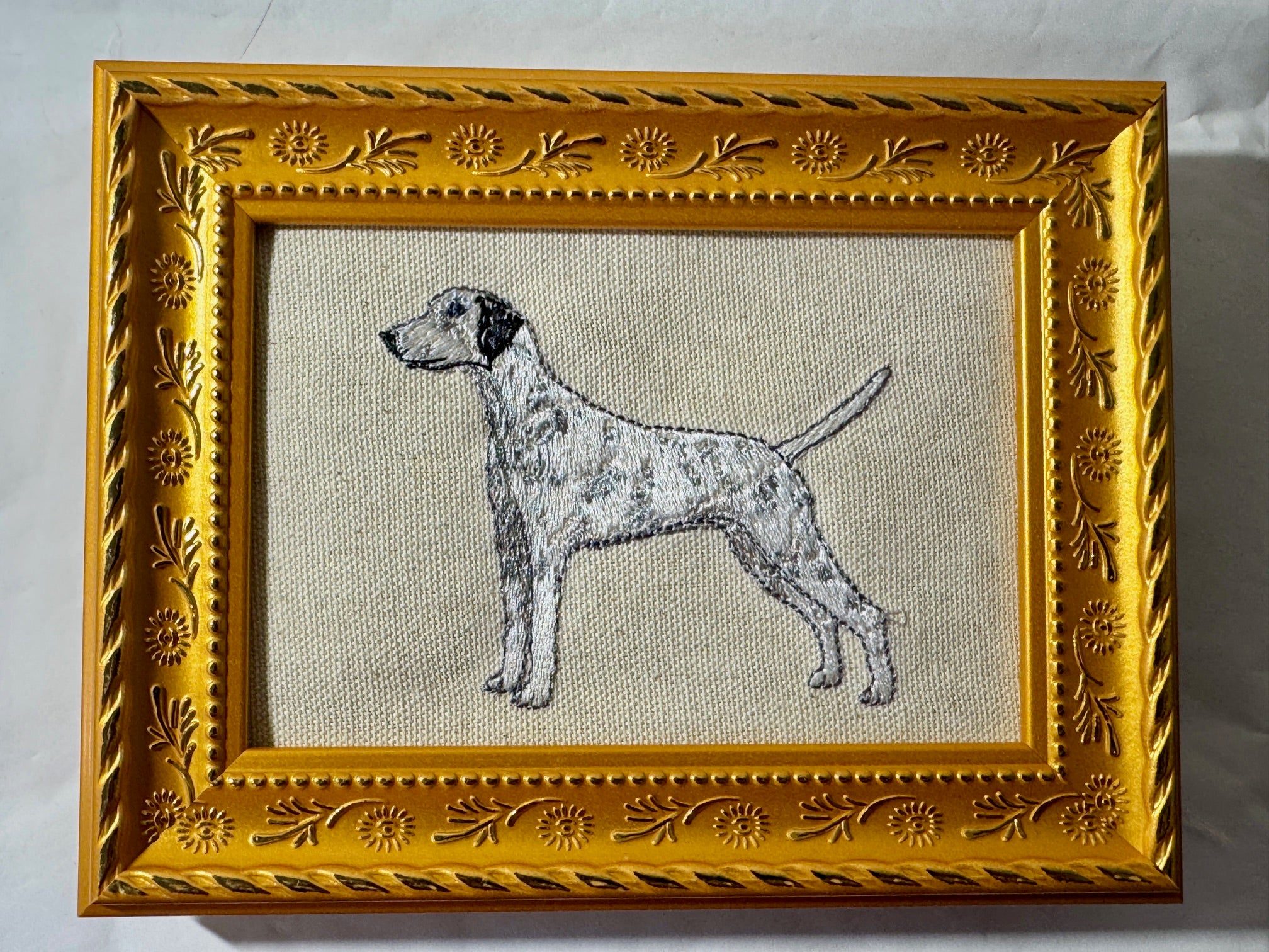 Dalmatian — Machine Embroidered Framed Art | Tabletop Decor