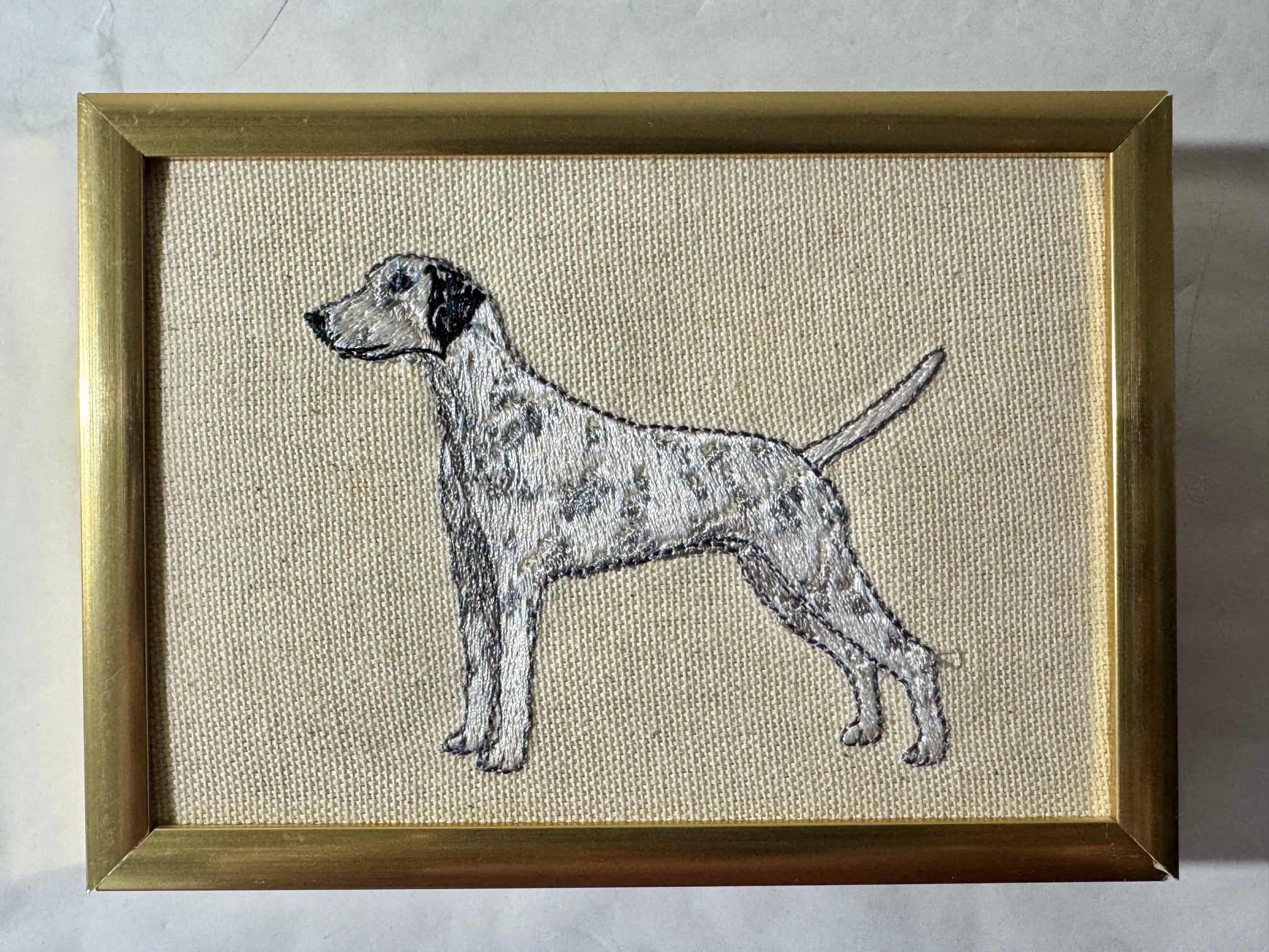 Dalmatian — Machine Embroidered Framed Art | Tabletop Decor