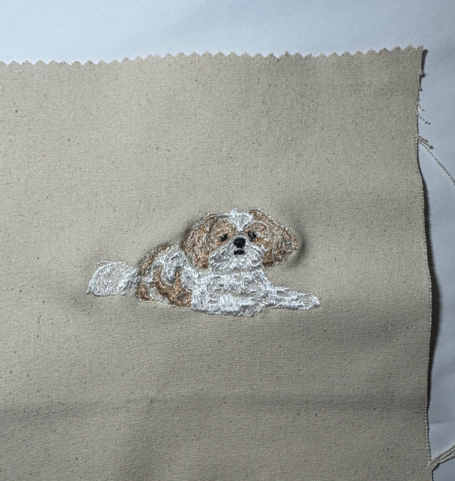 Shih Tzu — Machine Embroidered Framed Art | Tabletop Decor