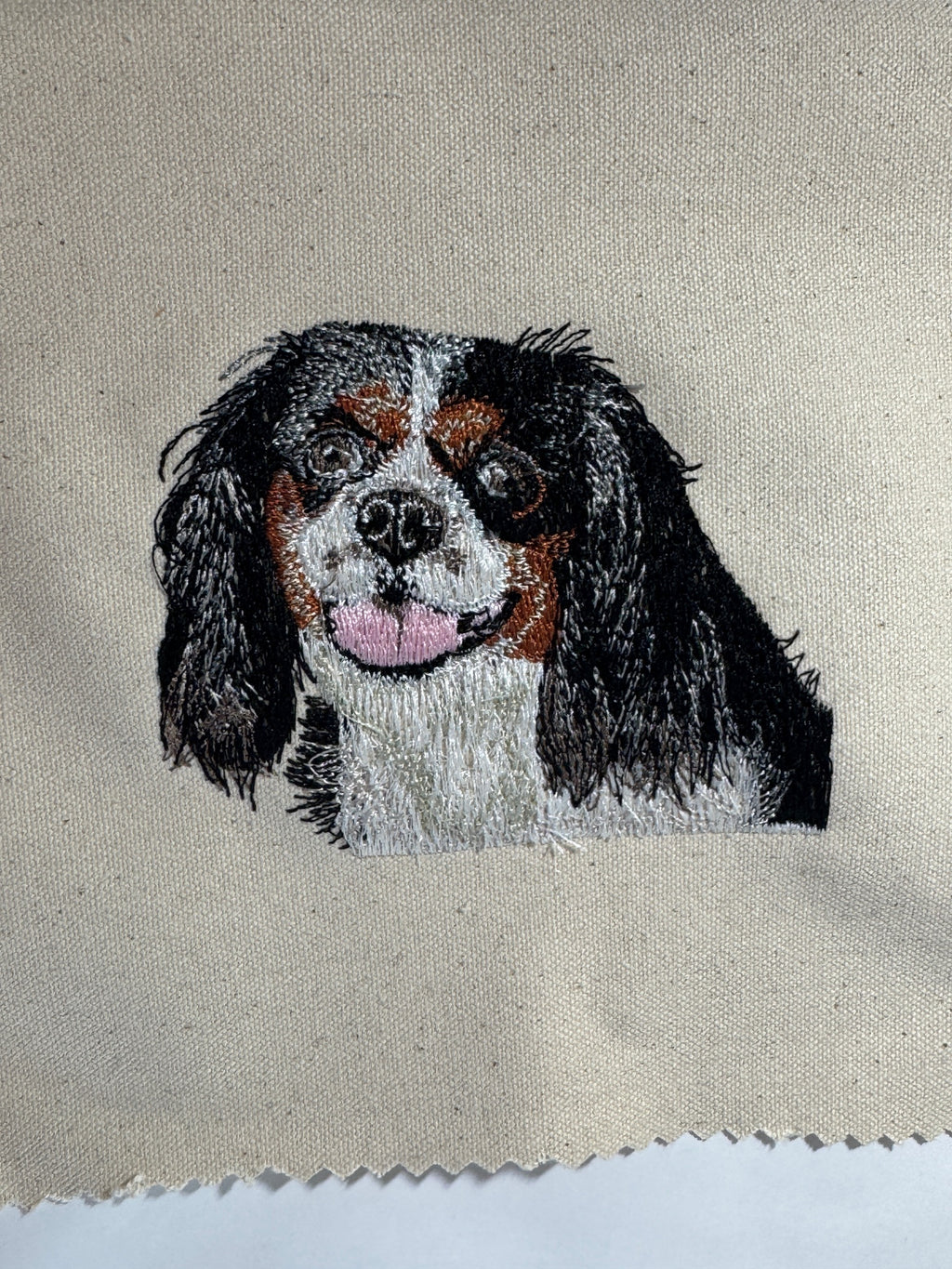 Cavalier King Charles Spaniel — Machine Embroidered Framed Art | Tabletop Decor