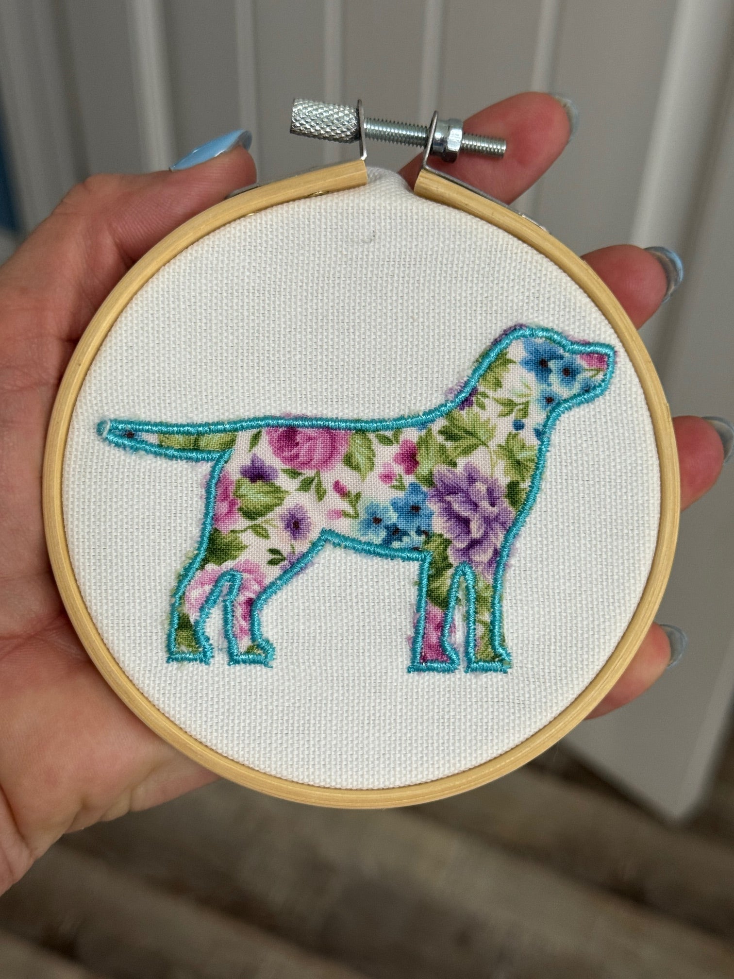 Labrador Retriever — Machine Embroidered Art | Frame or Hand Towel